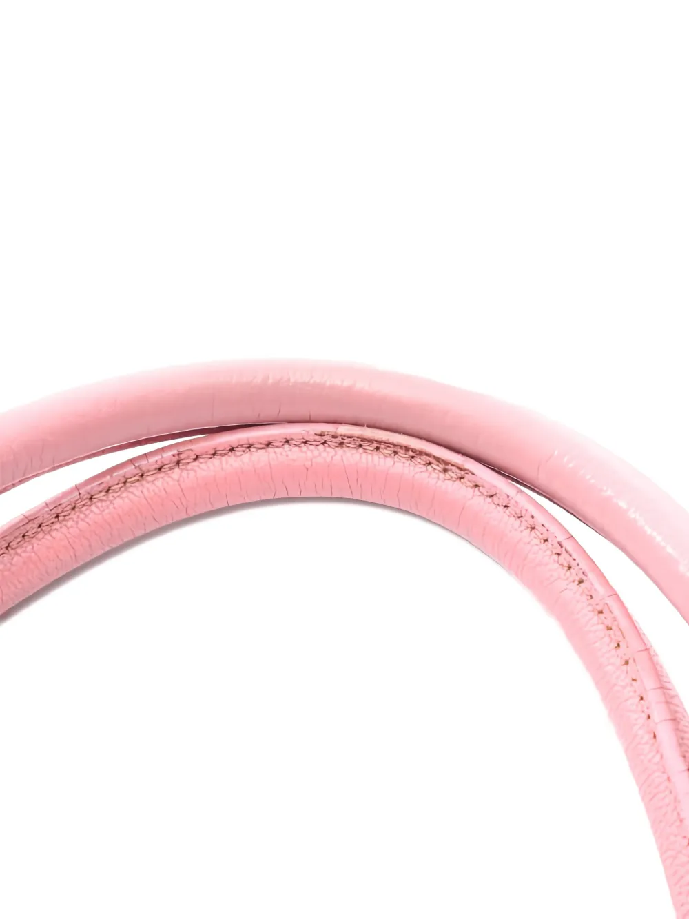 MIU MIU Pre-owned Madras Leather Tote Bag In Pink