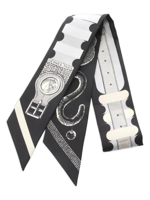 Hermès Pre-Owned 2020s Inventaire Poetique de Brides a Bloc ribbon scarf