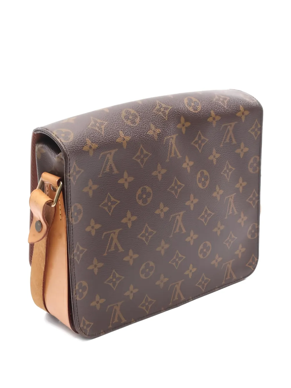 LOUIS VUITTON Pre-owned 1994 Cartesier Gm Monogram Pattern Shoulder Bag In Brown