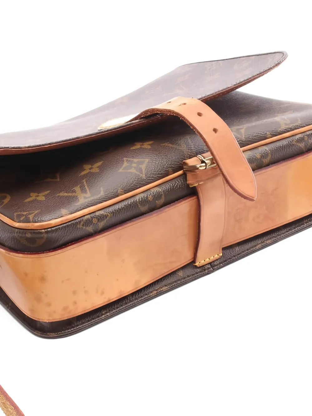 LOUIS VUITTON Pre-owned 1994 Cartesier Gm Monogram Pattern Shoulder Bag In Brown