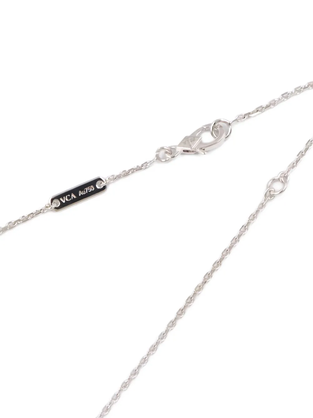 VAN CLEEF & ARPELS Pre-owned 18k White Gold Diamond Necklace In Silver