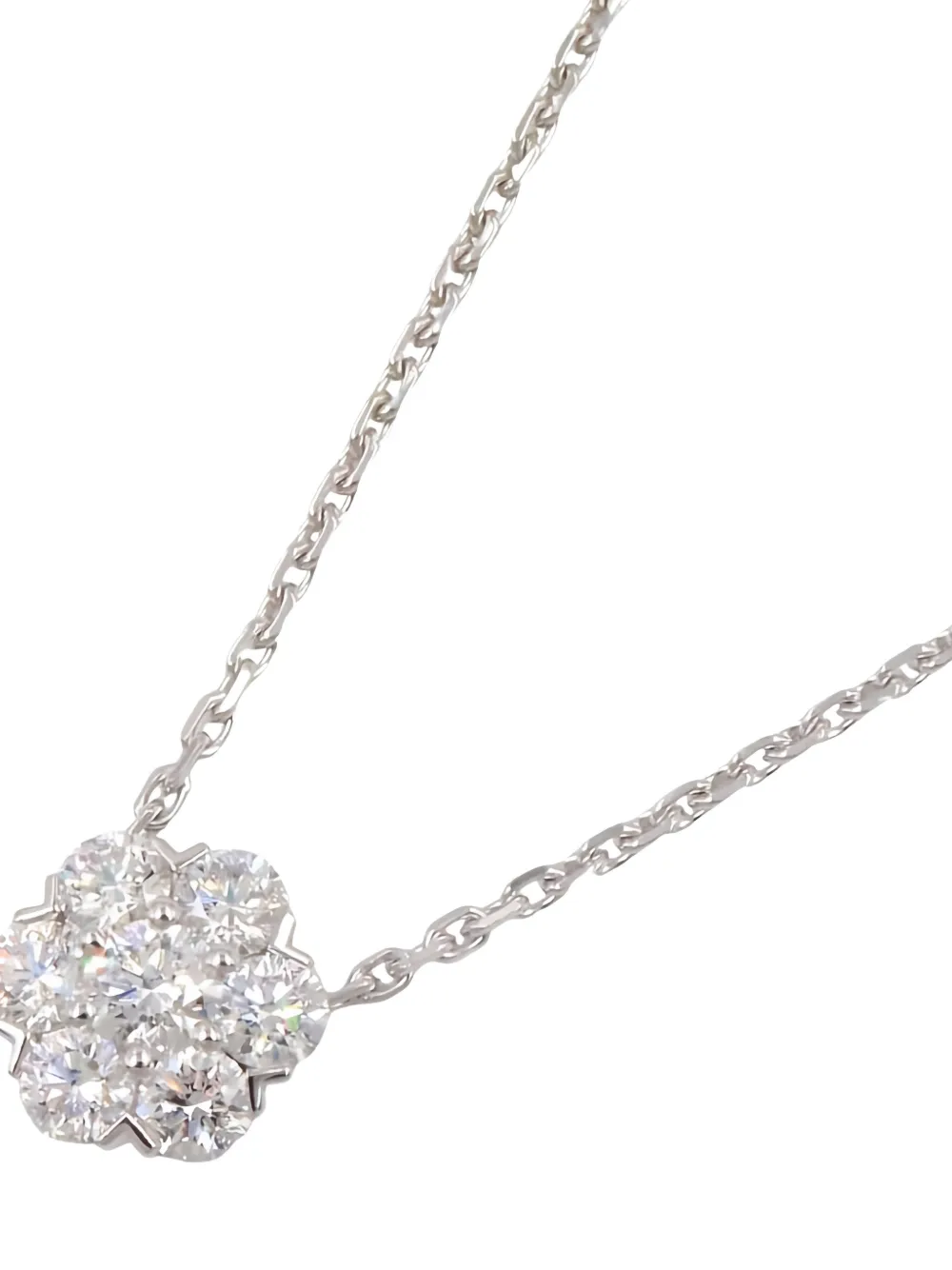 Click to view more detailed imagery on our partner's website Pre-owned Van Cleef & Arpels 18k White Gold Diamond Necklace In Silver