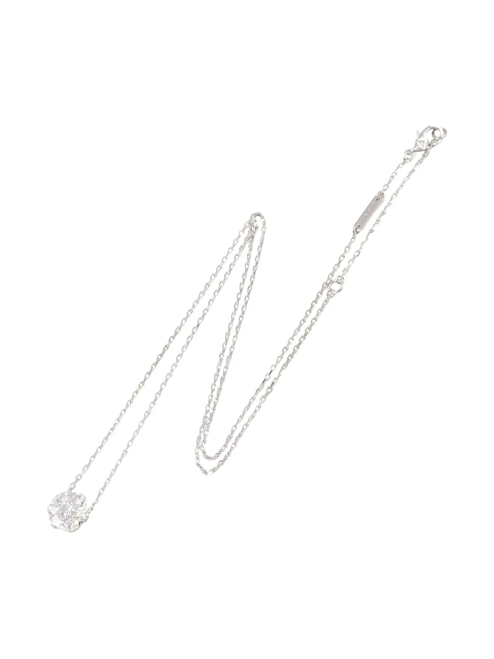 VAN CLEEF & ARPELS Pre-owned 18k White Gold Diamond Necklace In Silver