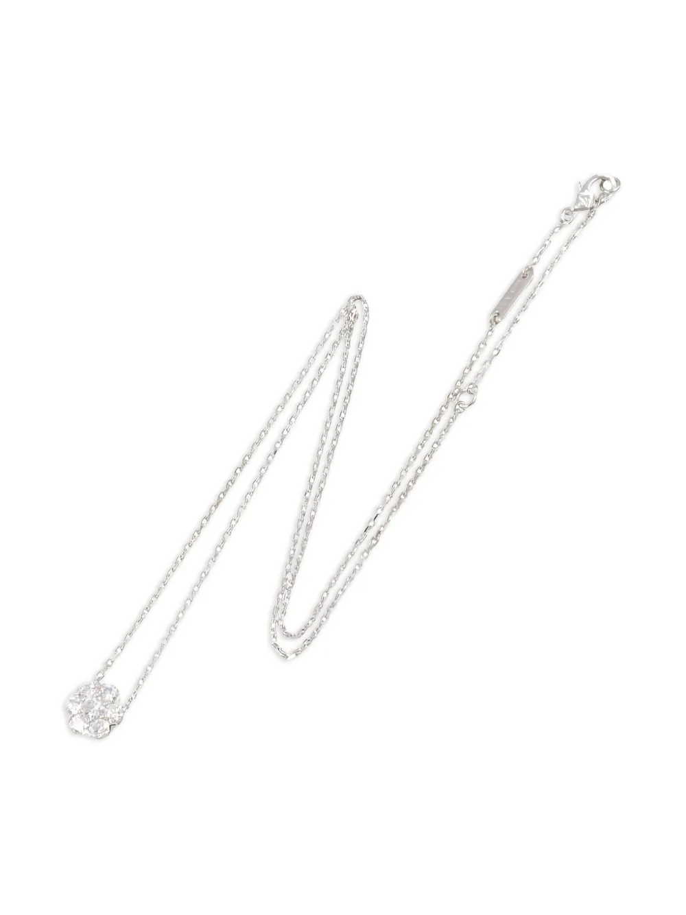 Van Cleef & Arpels Pre-Owned 18K white gold diamond necklace - Argento