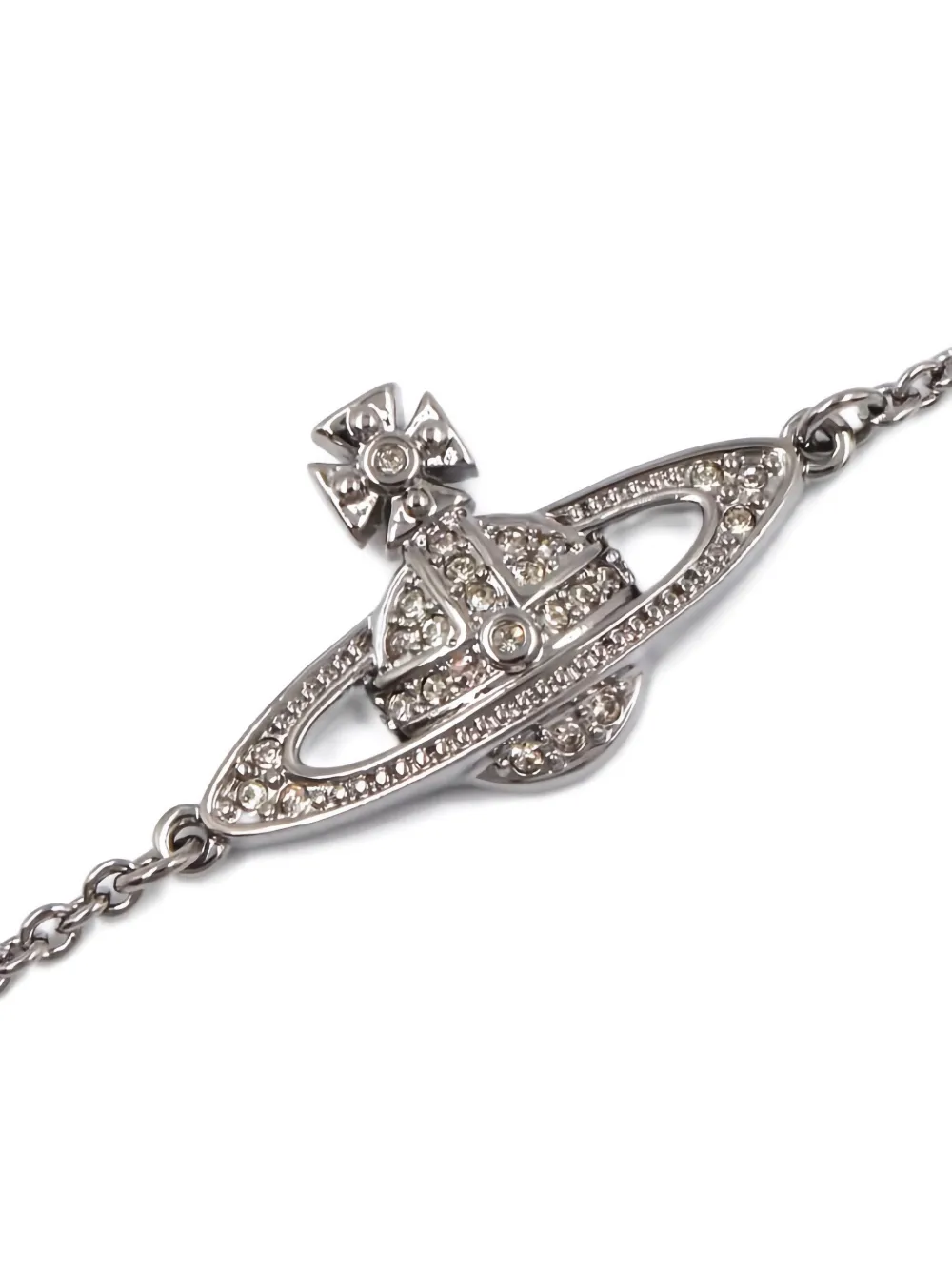 Pre-owned Vivienne Westwood Mini Orb Charm Bracelet In Silver