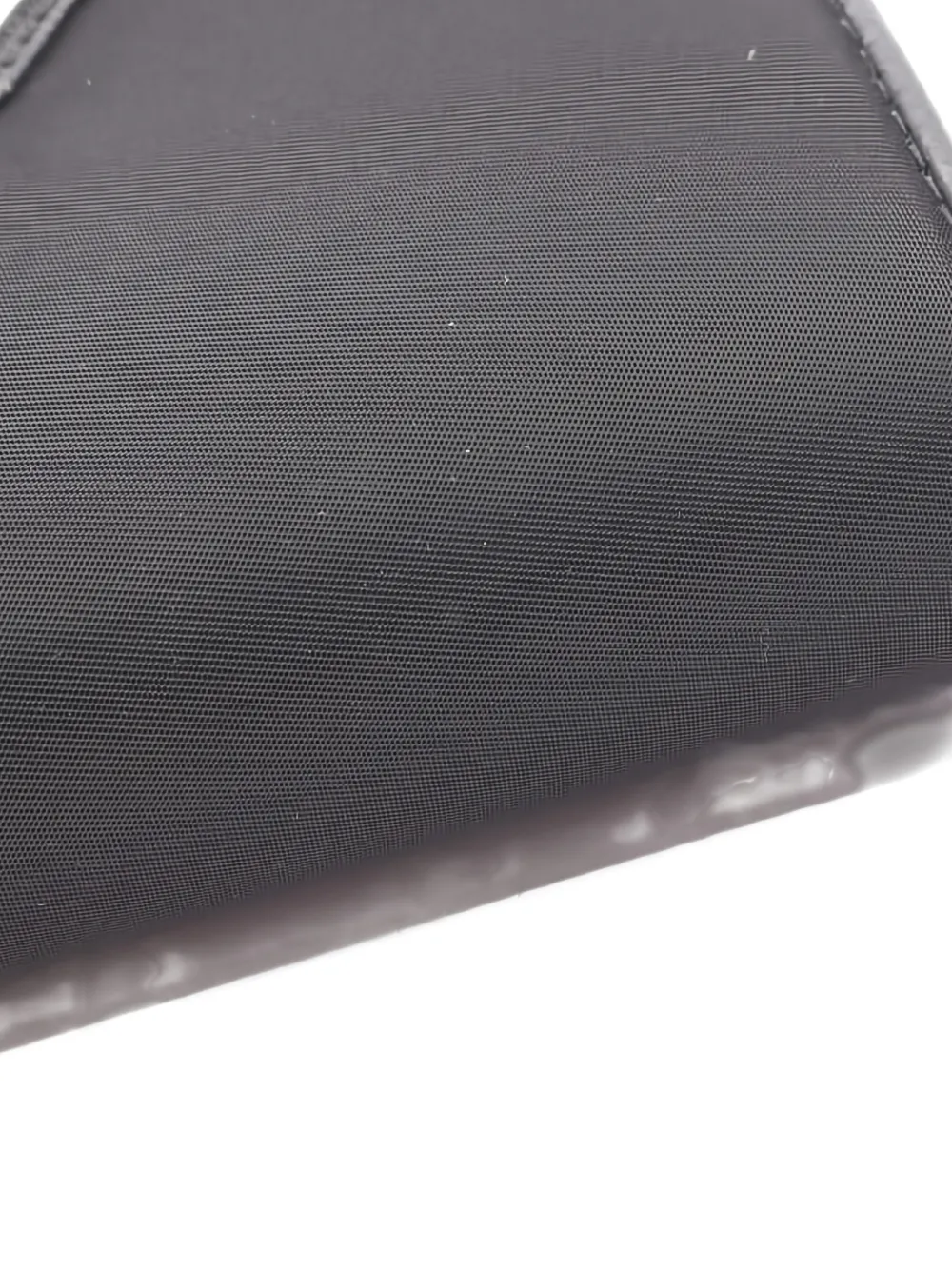 Pre-owned Prada Portaf Piccolo Lampo Logo-plaque Wallet In Black