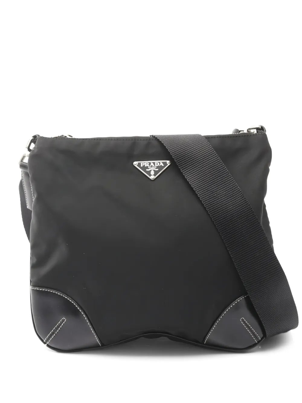 Prada Pre-Owned 2000s logo-plaque leather cross body bag – Black