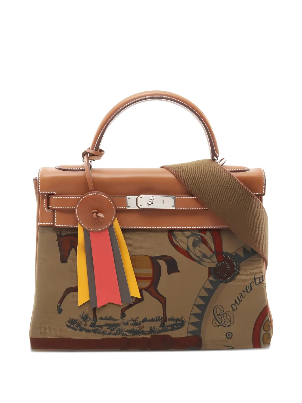 Pre-owned Hermes 2011 Kelly 32 Tote Bag In Brown