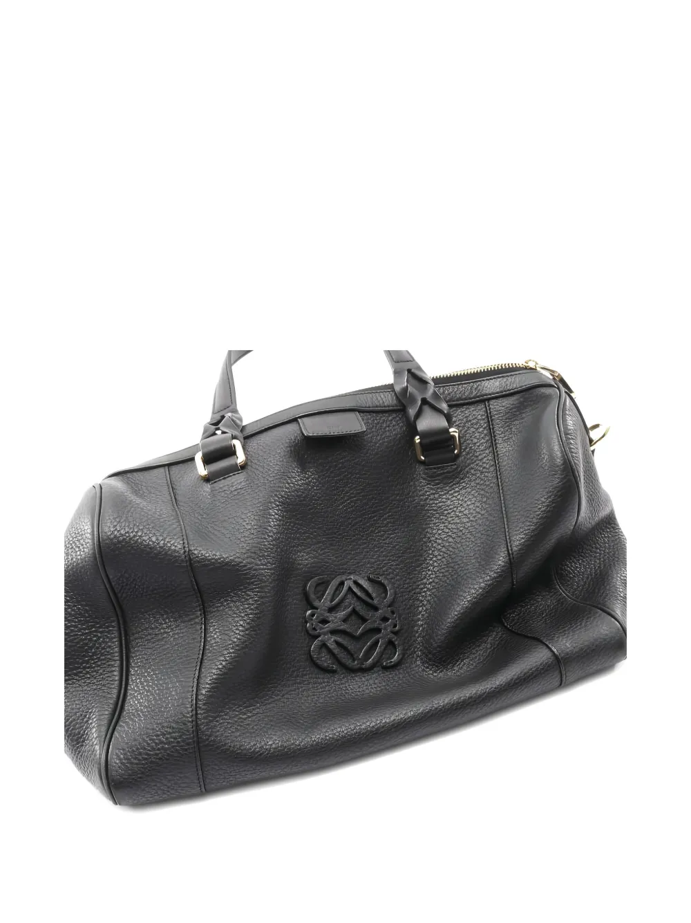 LOEWE Pre-owned 2000s Mini Fusta 32 Leather Tote Bag In Black