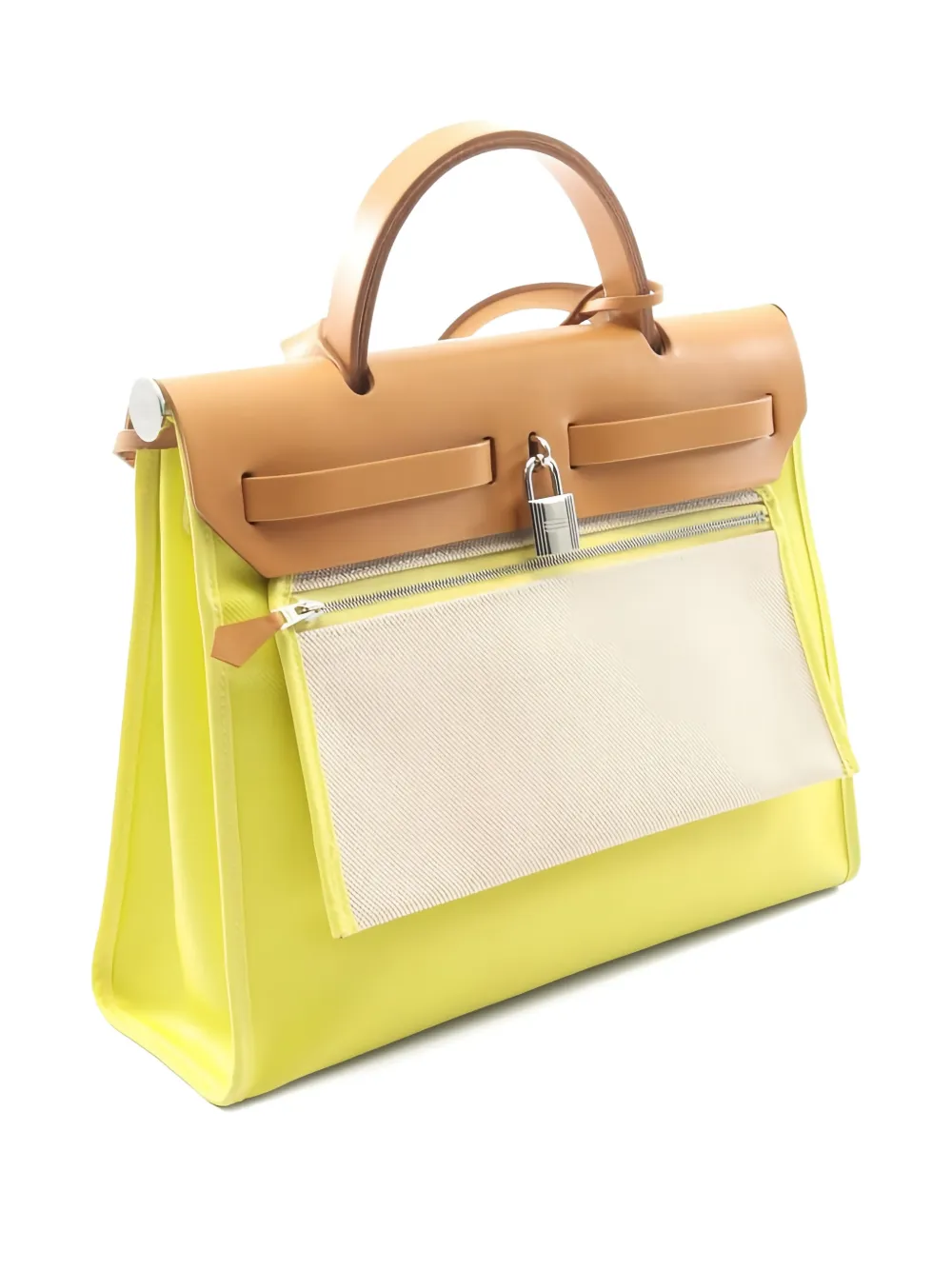 Pre-owned Hermes 2019 Herbag Pm Tote Bag In Yellow