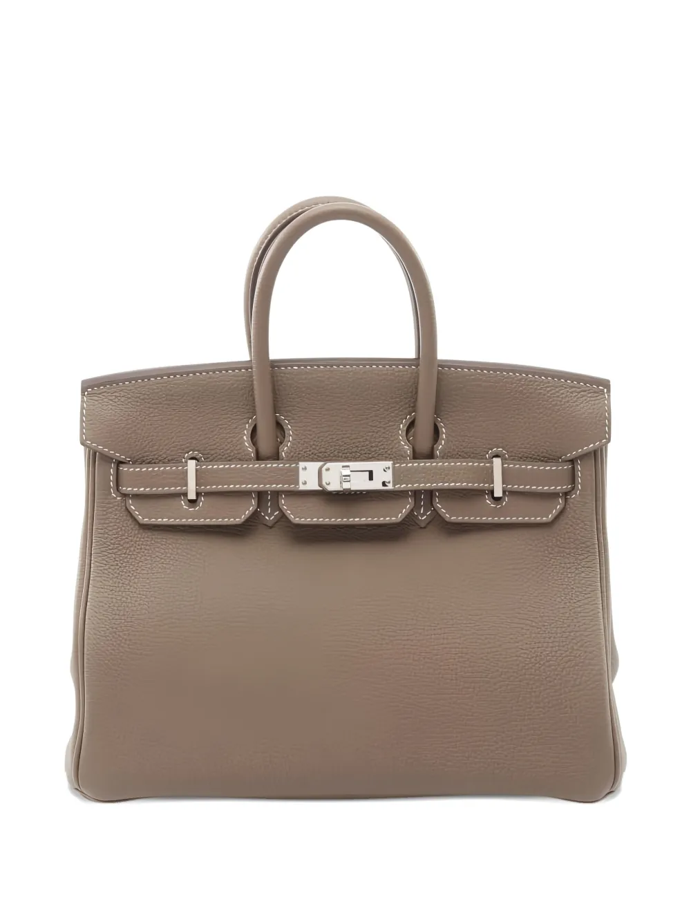 Pre-owned Hermes 2021 Birkin 25 Handbag In Neutral