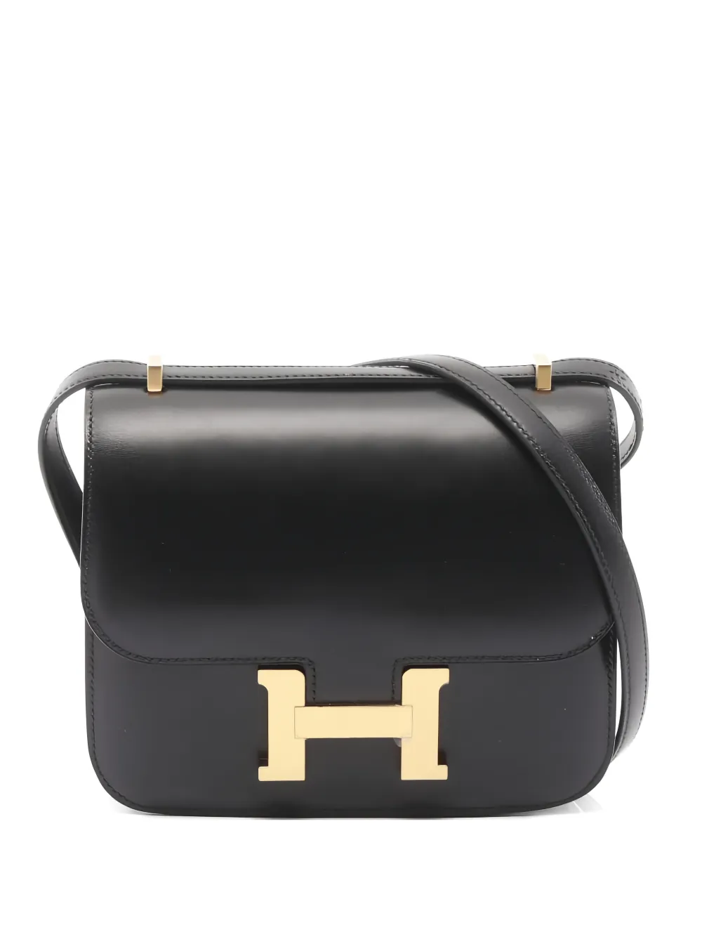 Pre-owned Hermes 2024 Mini Constance Iii Shoulder Bag In Black