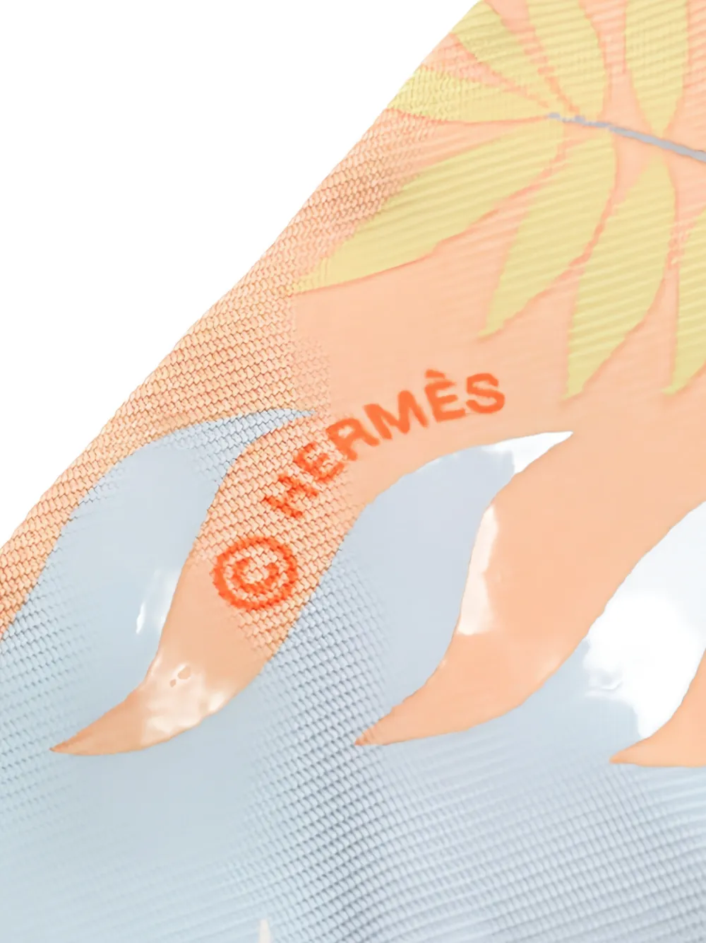 Pre-owned Hermes 2000s Le Charme D'orphee Ribbon Scarf In Neutral