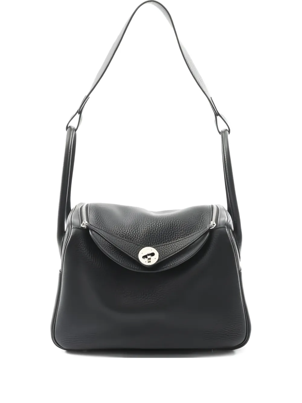 Pre-owned Hermes 2018 Lindy 26 Shoulder Bag In Black