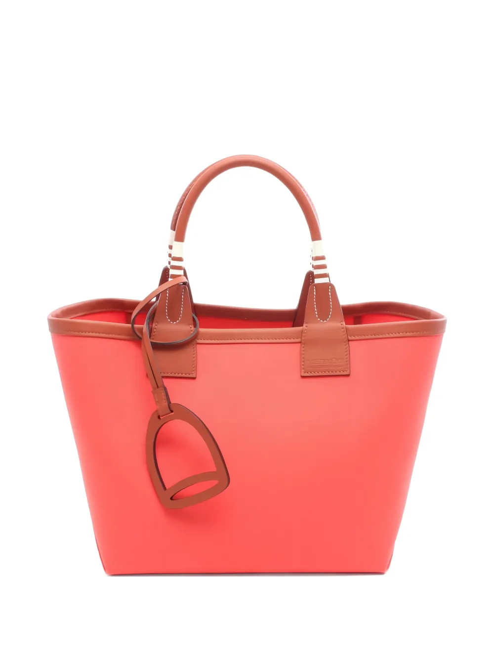 Pre-owned Hermes Steeple 25 Open-top Tote Bag In Orange