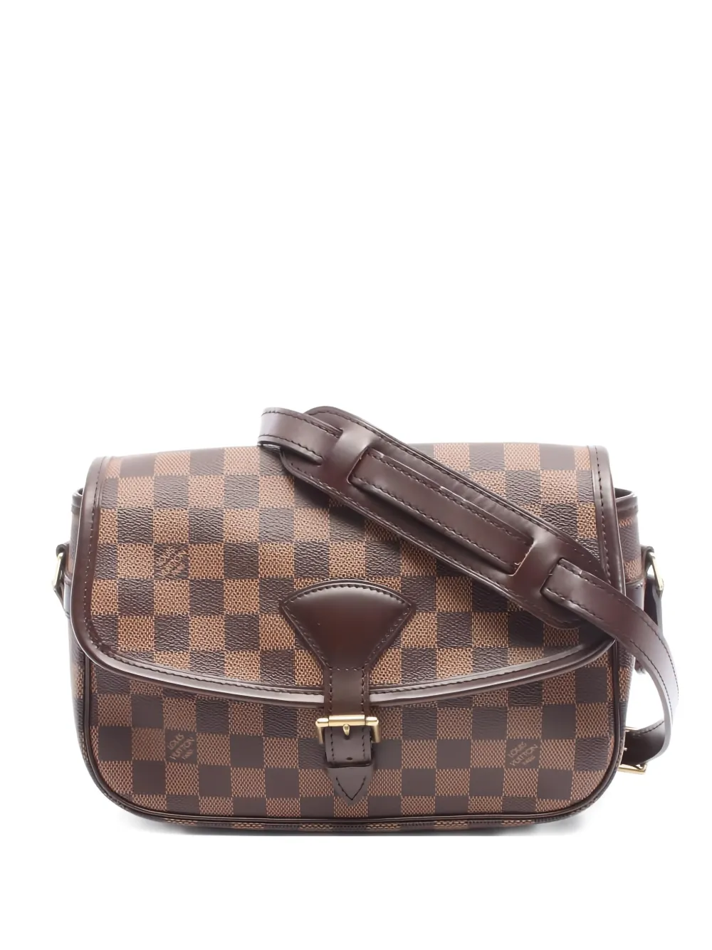 Pre-owned Louis Vuitton 2006 Damier Sologne Cross Body Bag In Brown