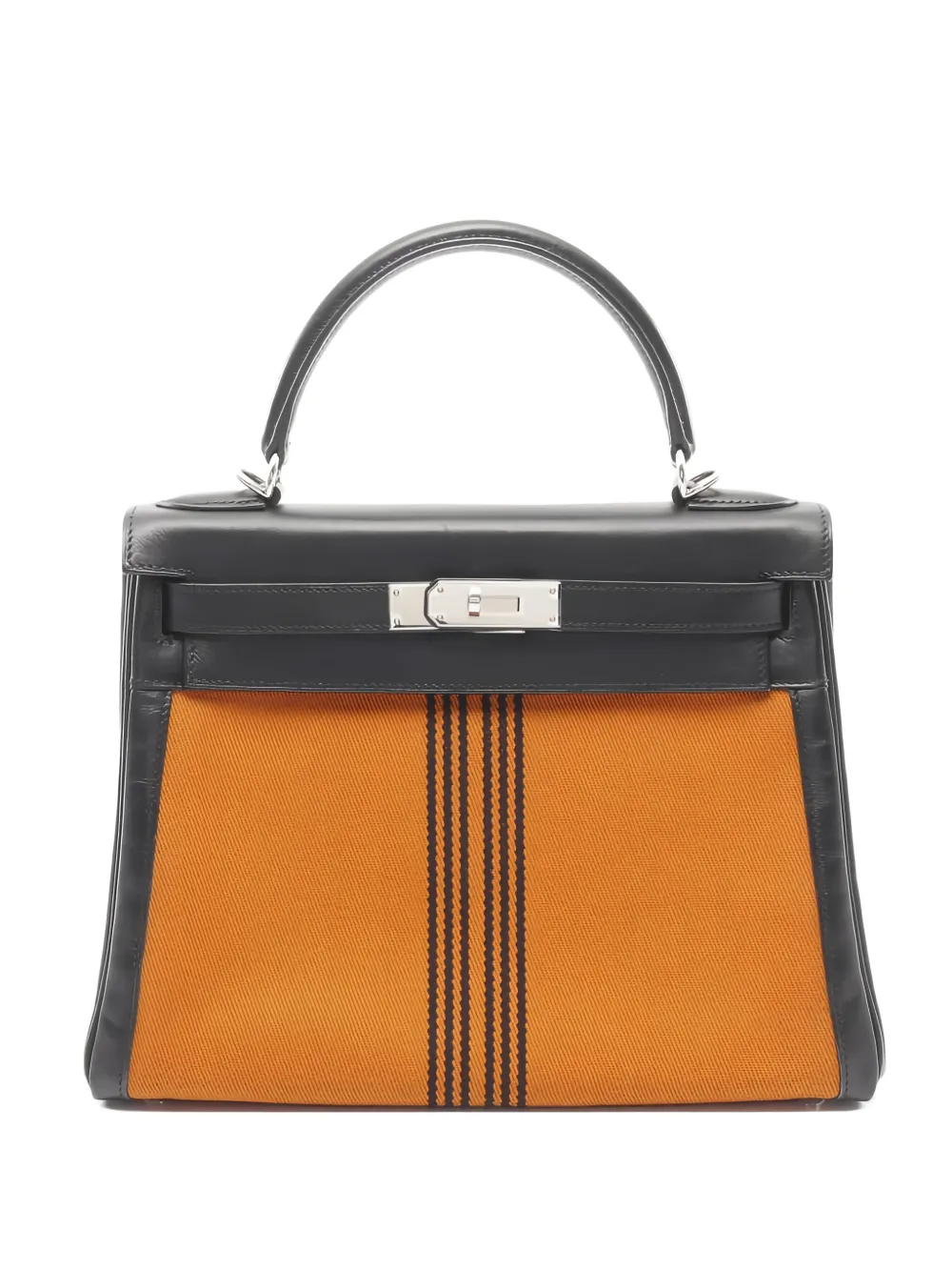 Pre-owned Hermes 2006 Kelly 28 Tote Bag In Orange
