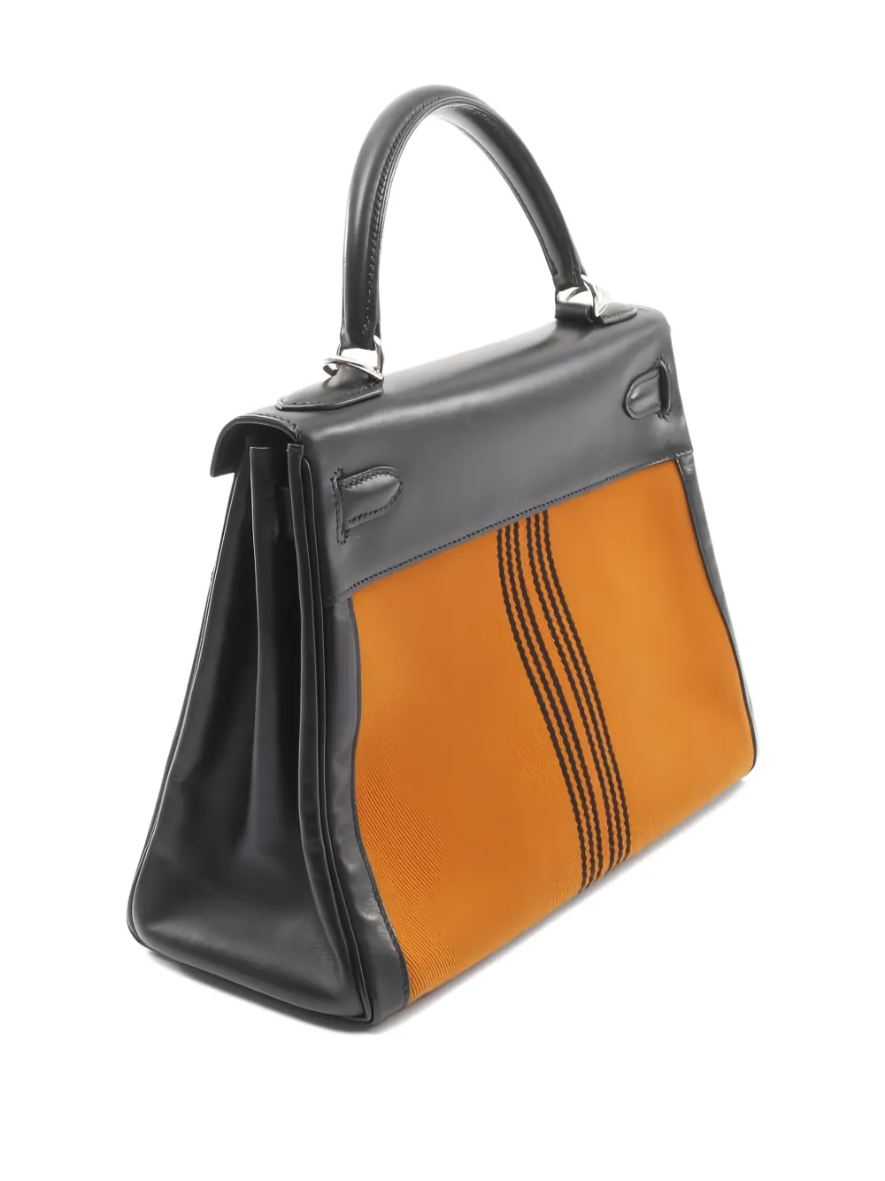 Pre-owned Hermes 2006 Kelly 28 Tote Bag In Orange