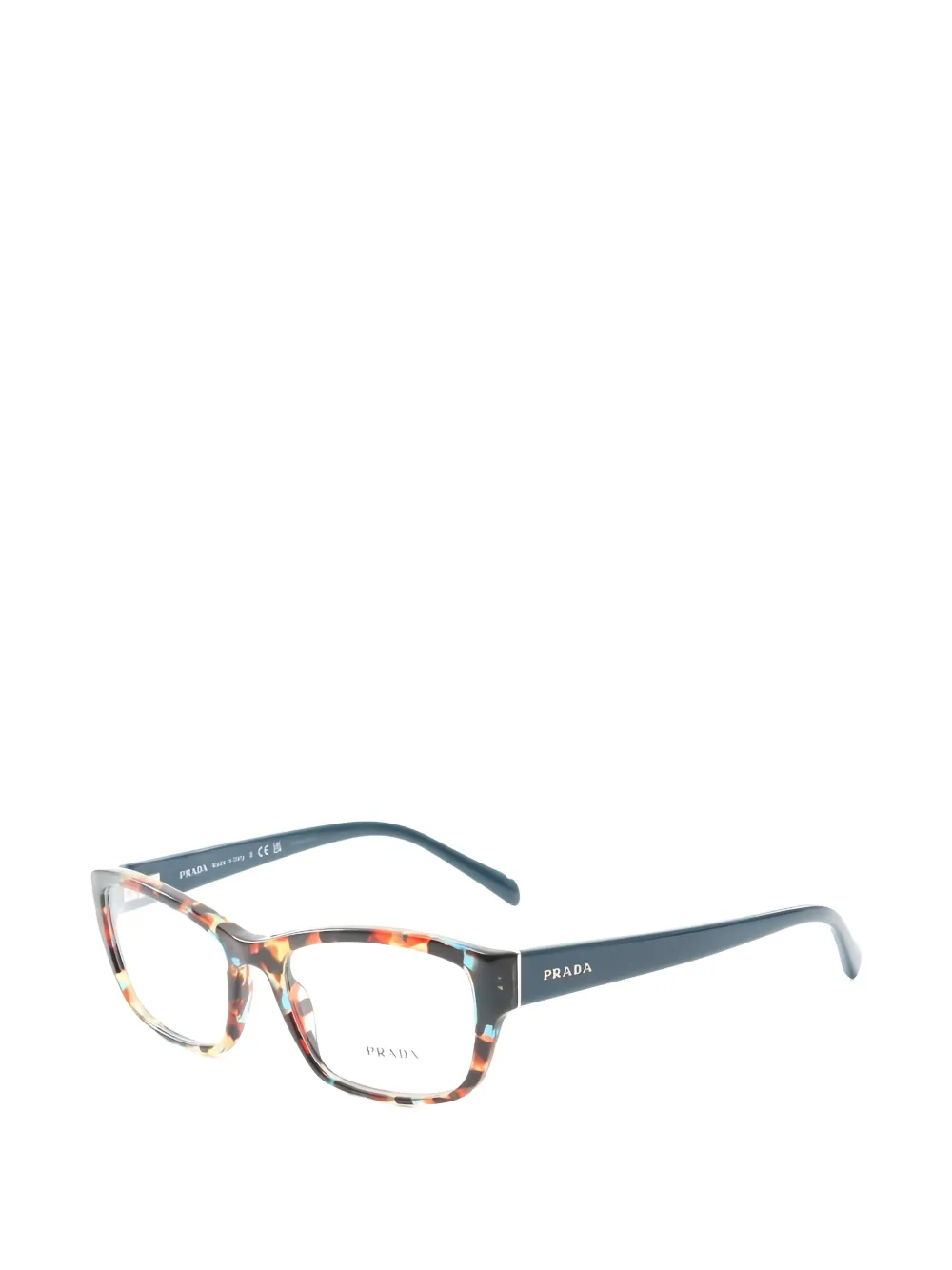 Pre-owned Prada 2010s Rectangle-frame Glasses In Brown