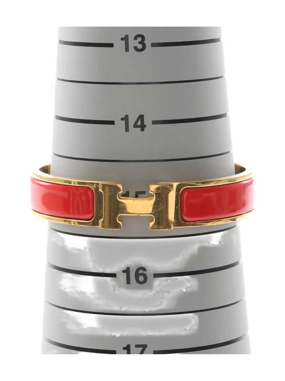 HERMES Pre-owned 'h' Enamel Bangle In Gold