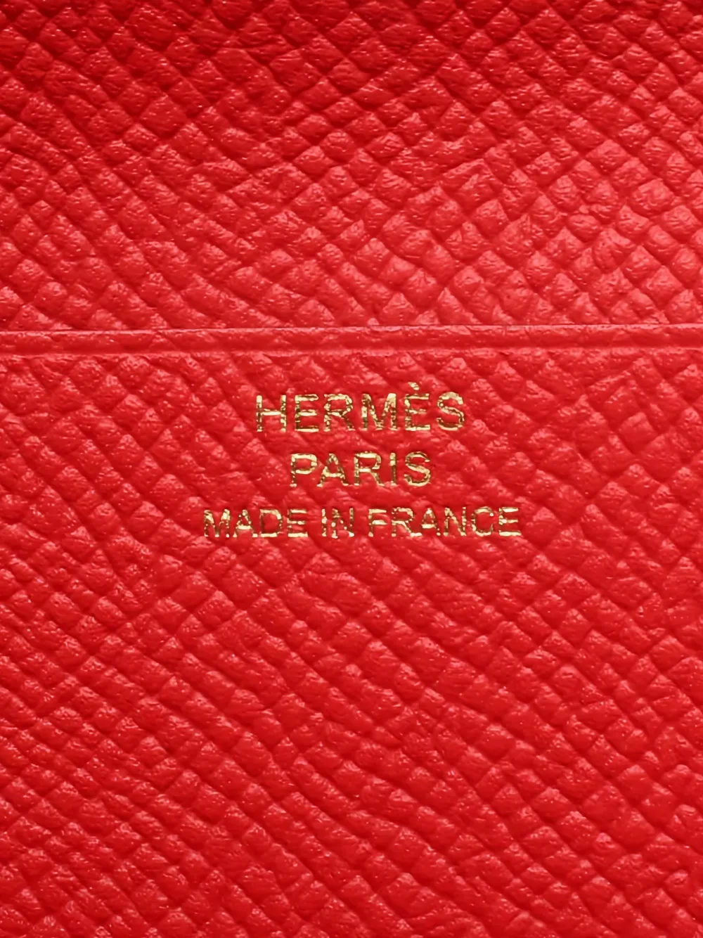 HERMES Pre-owned 2016 Bearn Bi-fold Long Wallet In Red