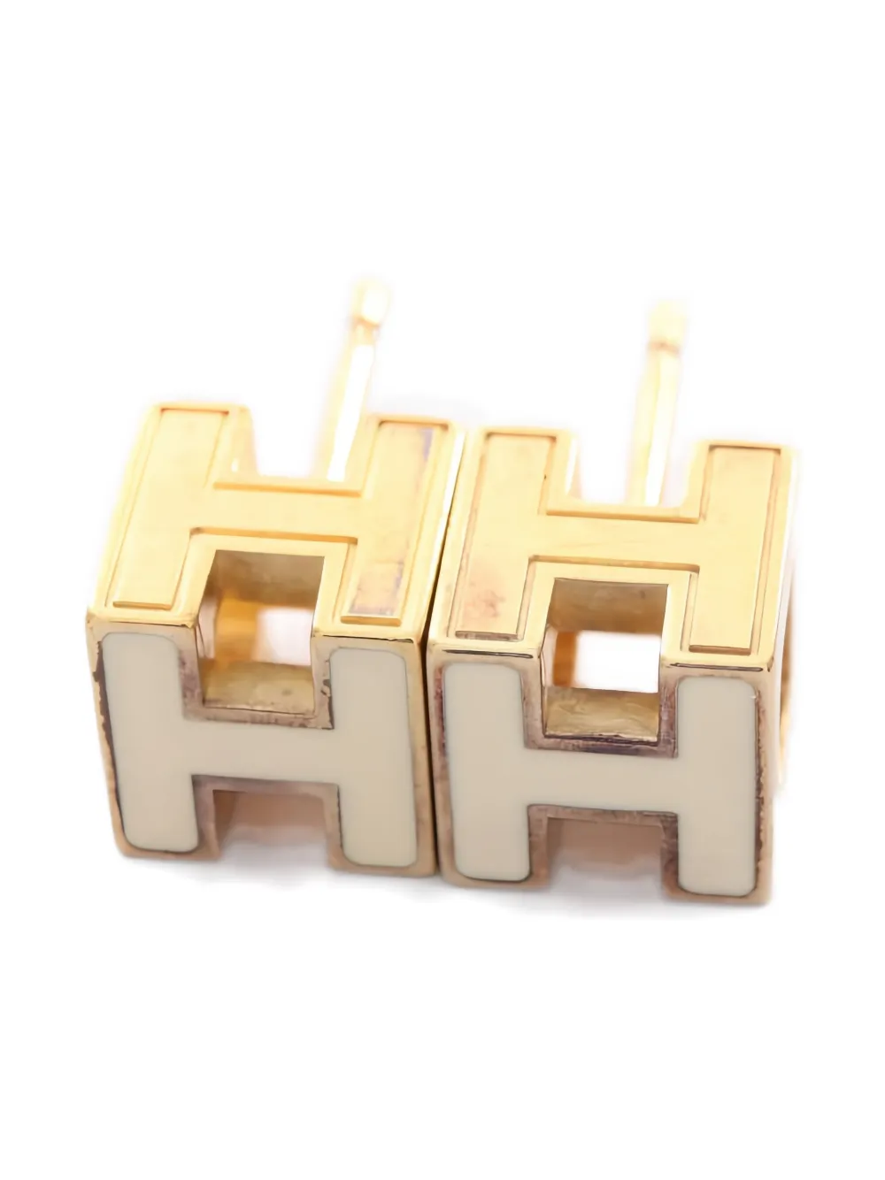 HERMES Pre-owned 2000s Carge D'ash H Earrings In Gold
