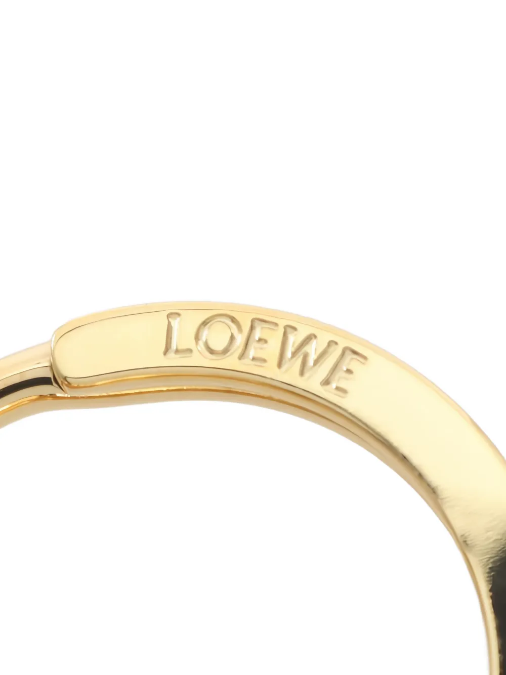 Pre-owned Loewe 2020s Anagram Keyring In Gold