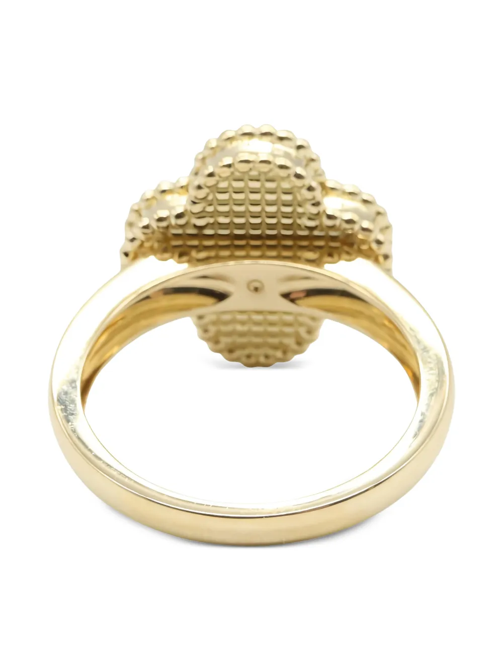 Pre-owned Van Cleef & Arpels 2010s 18k Yellow Gold Alhambra Diamond Ring