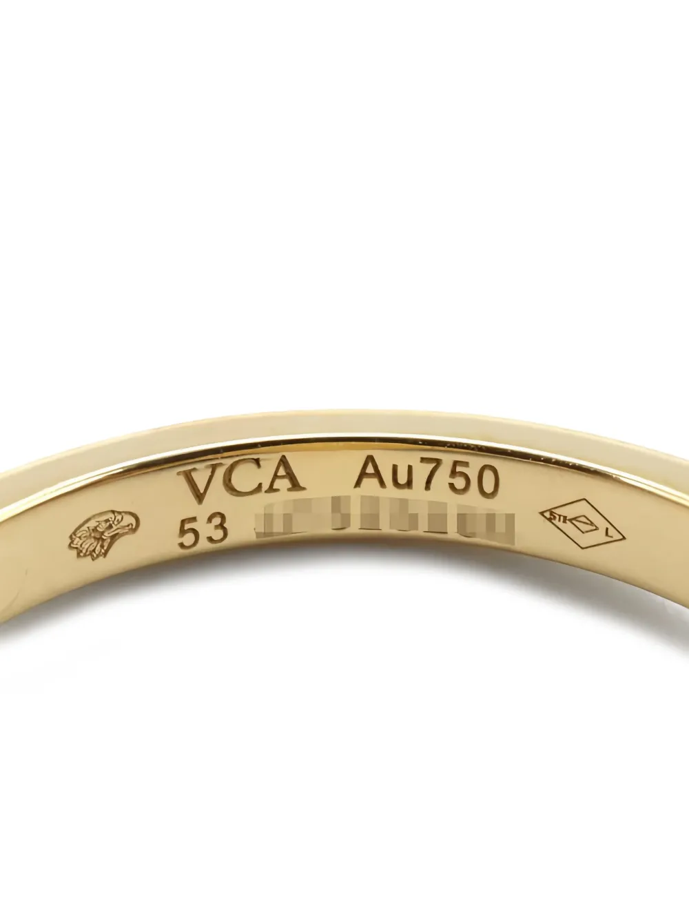 Pre-owned Van Cleef & Arpels 2010s 18k Yellow Gold Alhambra Diamond Ring