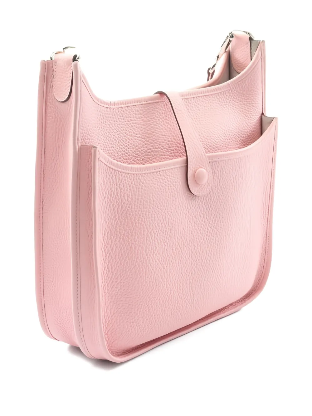 Pre-owned Hermes 2015 Evelyn 3 Troyes Pm Perforated Cross Body Bag In Pink