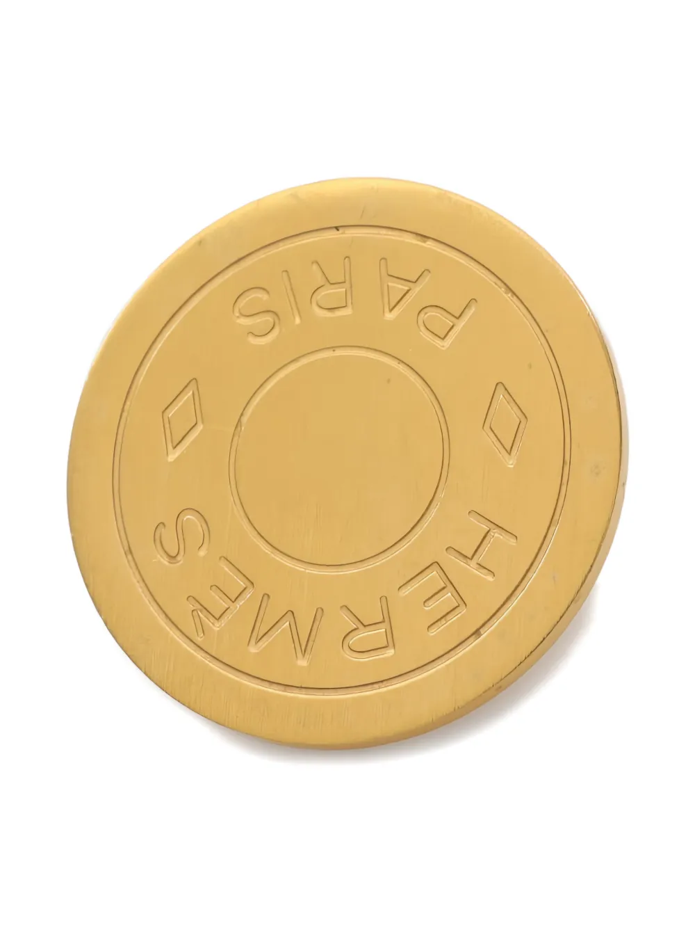 Pre-owned Hermes 2000s Logo Serie Earrings In Gold