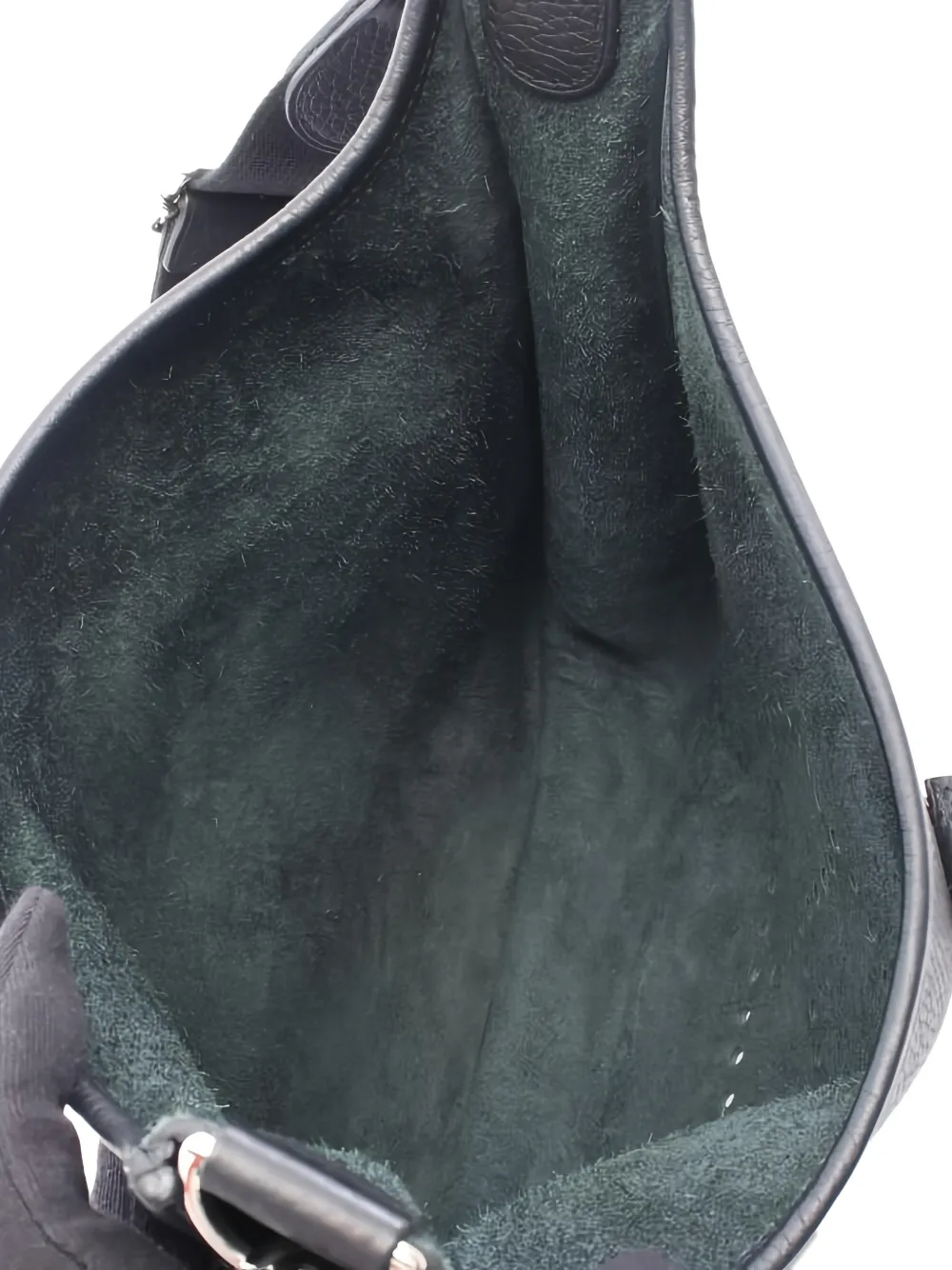 Pre-owned Hermes 2014 Evelyn 3 Troyes Pm Shoulder Bag In Black