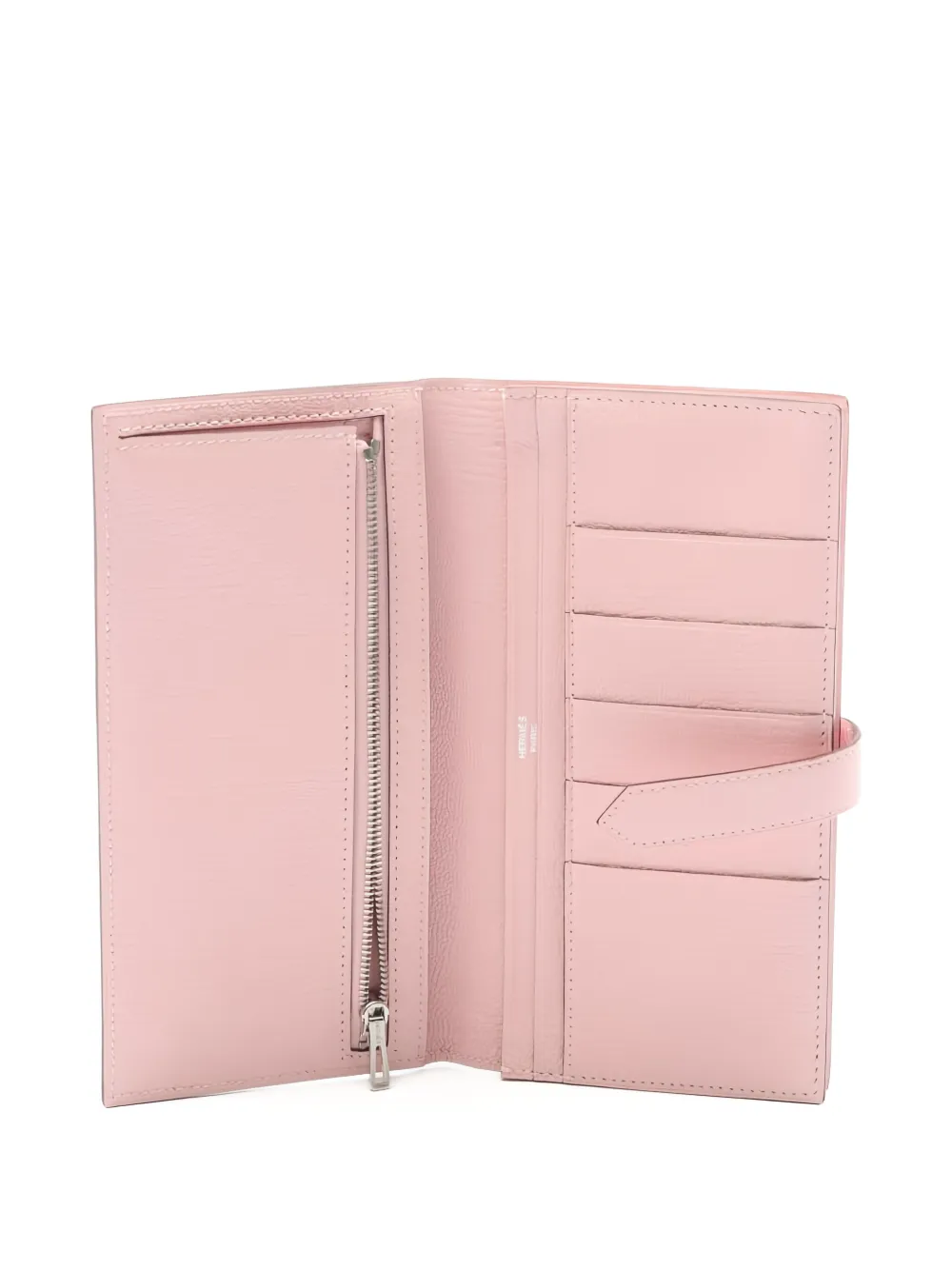 Pre-owned Hermes 2019 Long Bearn Bi-fold Wallet In Pink