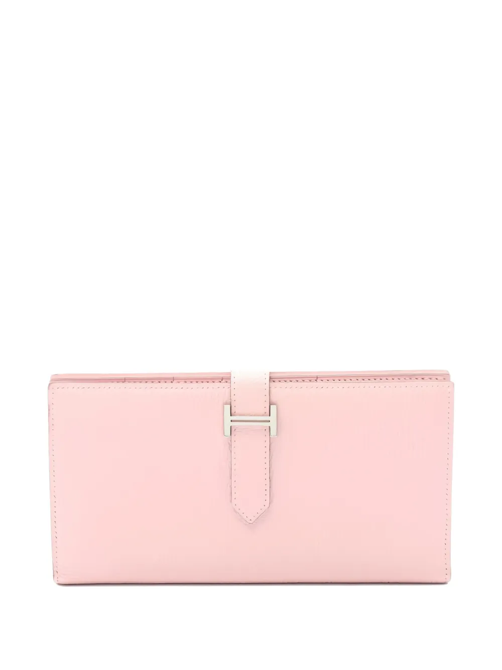 Pre-owned Hermes 2019 Long Bearn Bi-fold Wallet In Pink