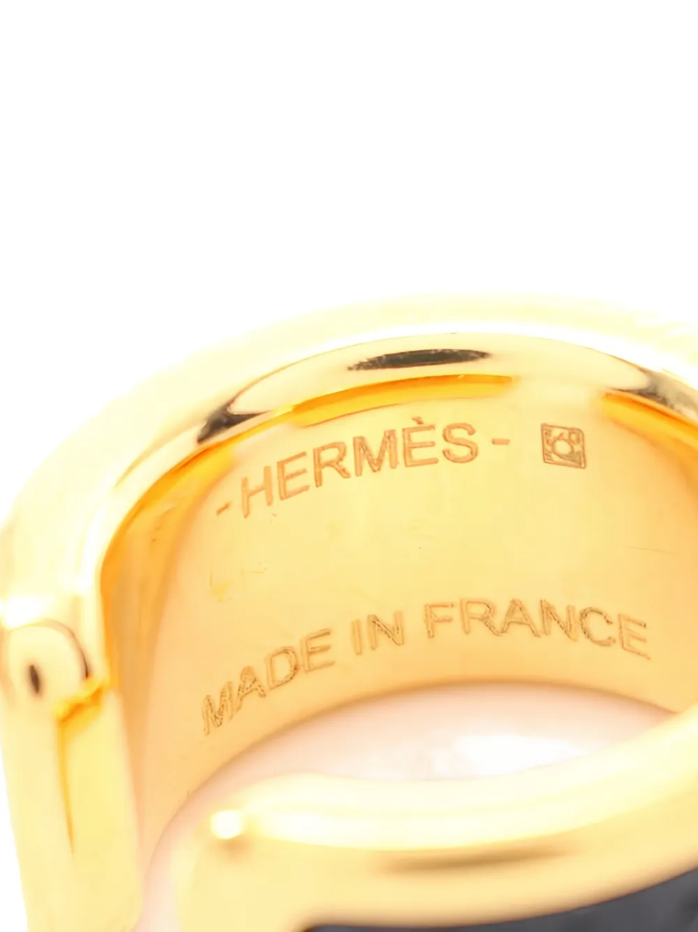 Pre-owned Hermes Olymp Epsom Ear Cuff In Gold