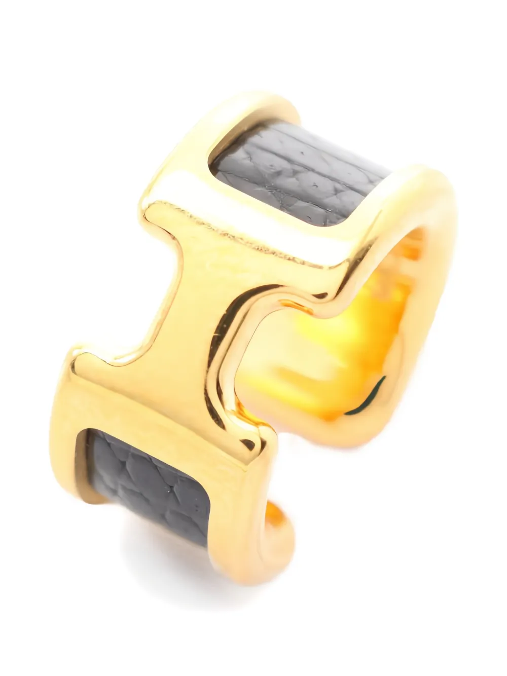 Pre-owned Hermes Olymp Epsom Ear Cuff In Gold