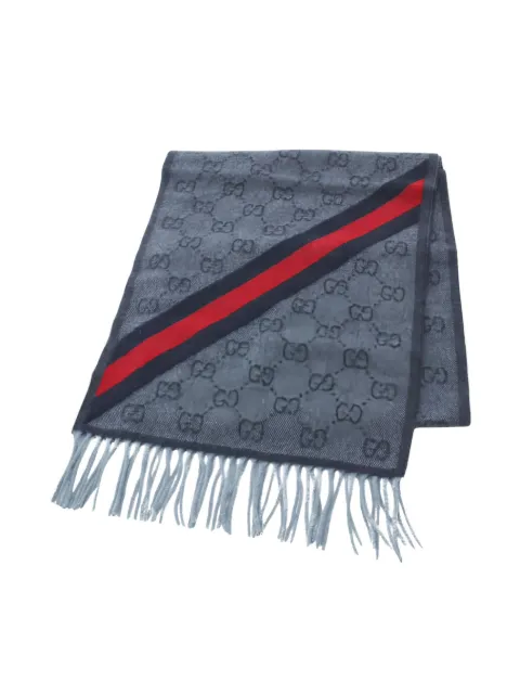 Gucci Pre-Owned 2020s GG-pattern fringed scarf