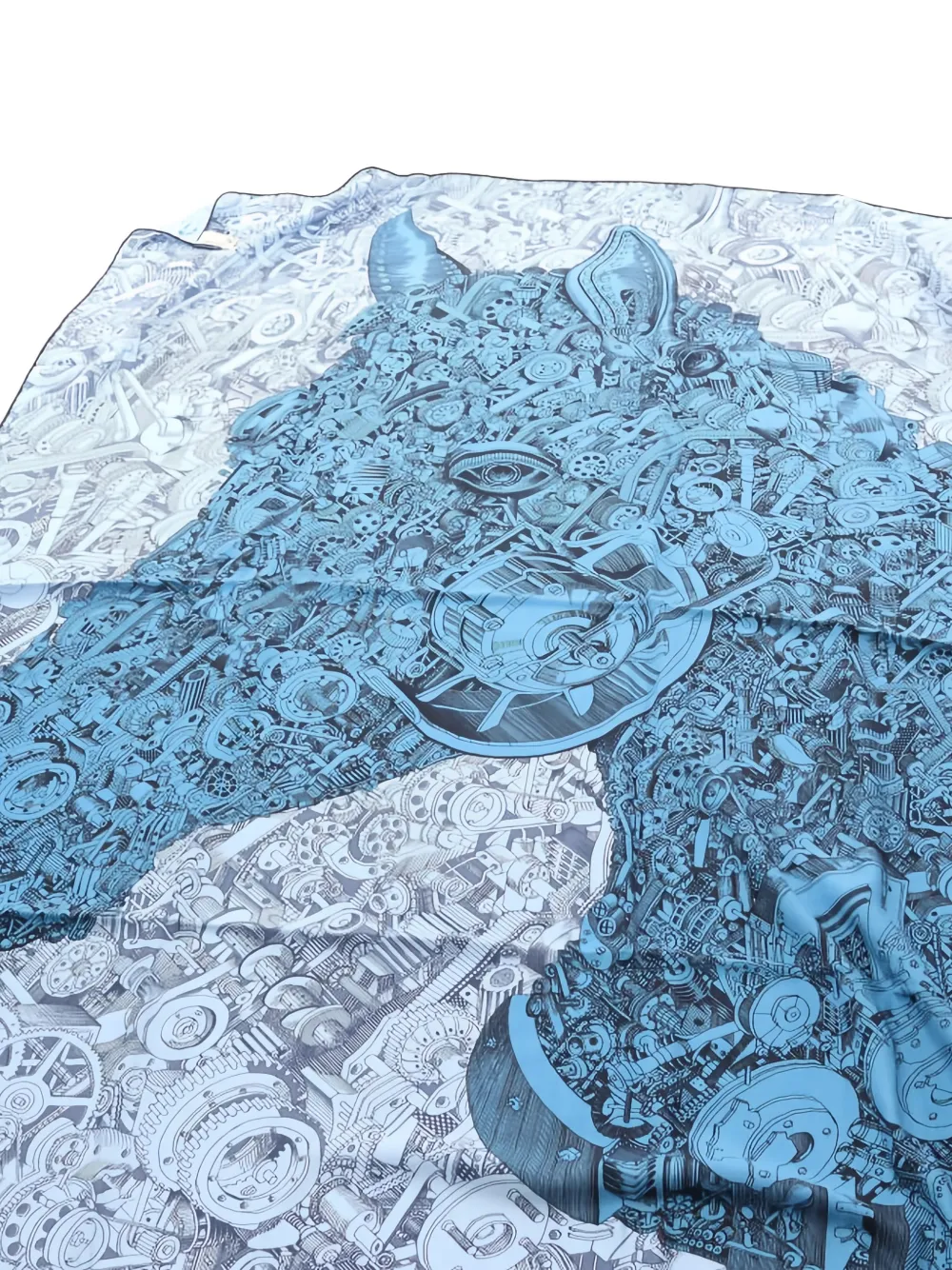 Hermès Pre-Owned 2020s Carre Des Chevaux Sous Le Capot 140 scarf | Image 2