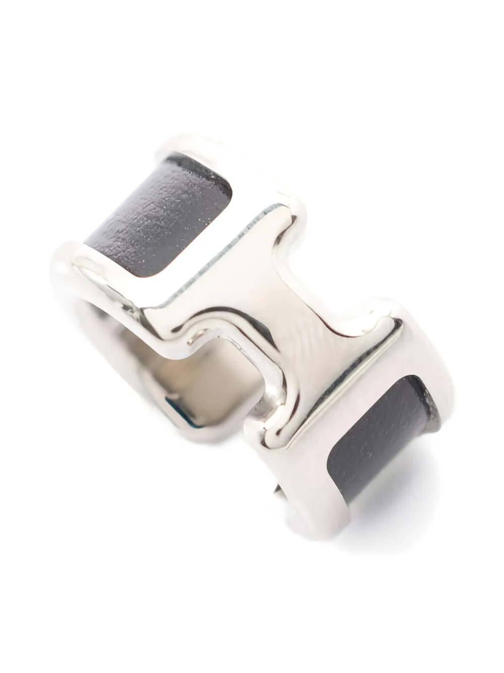 Pre-owned Hermes 10s Olymp Pm Ear Cuff In Silver