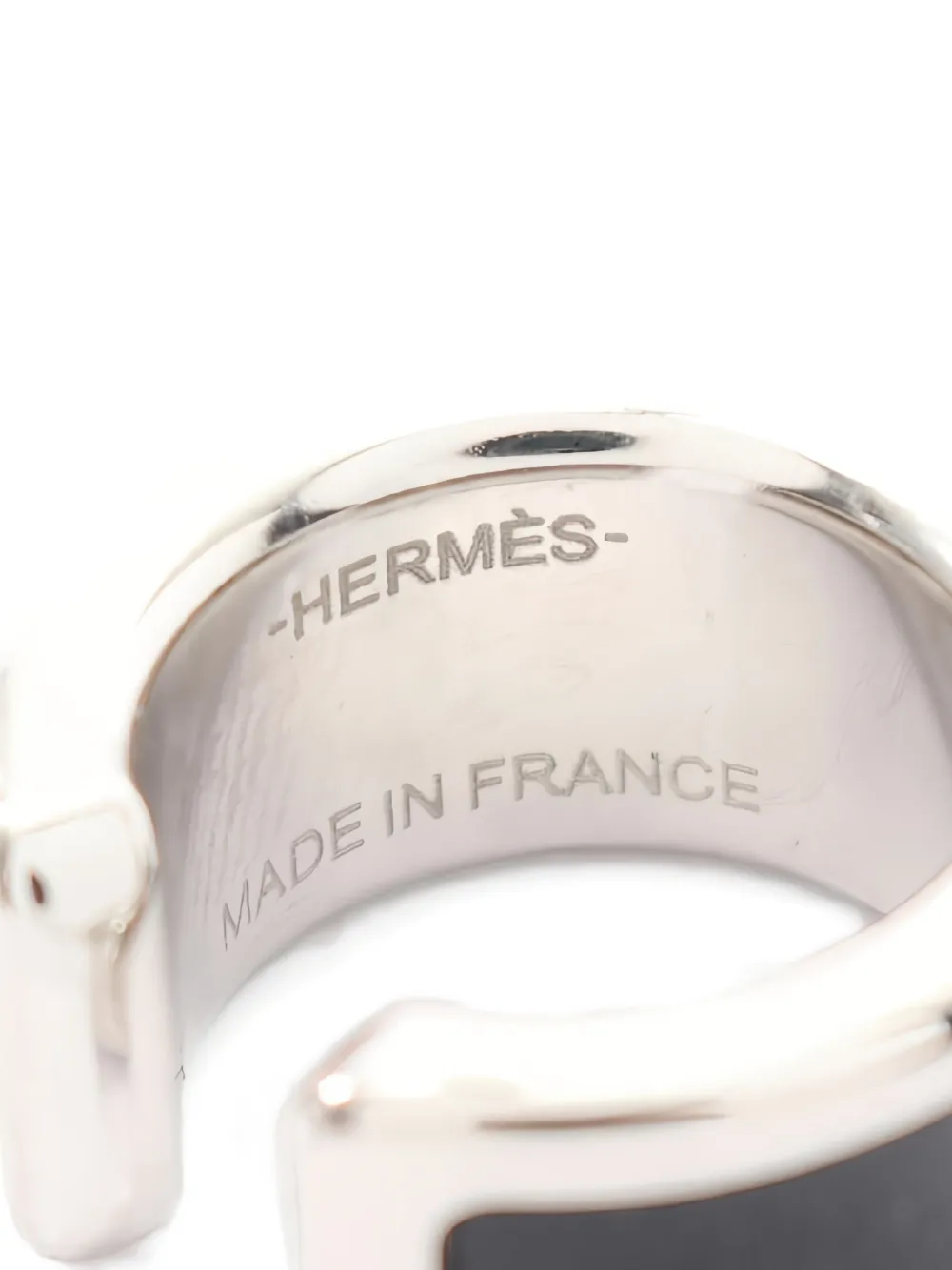 Pre-owned Hermes 10s Olymp Pm Ear Cuff In Silver