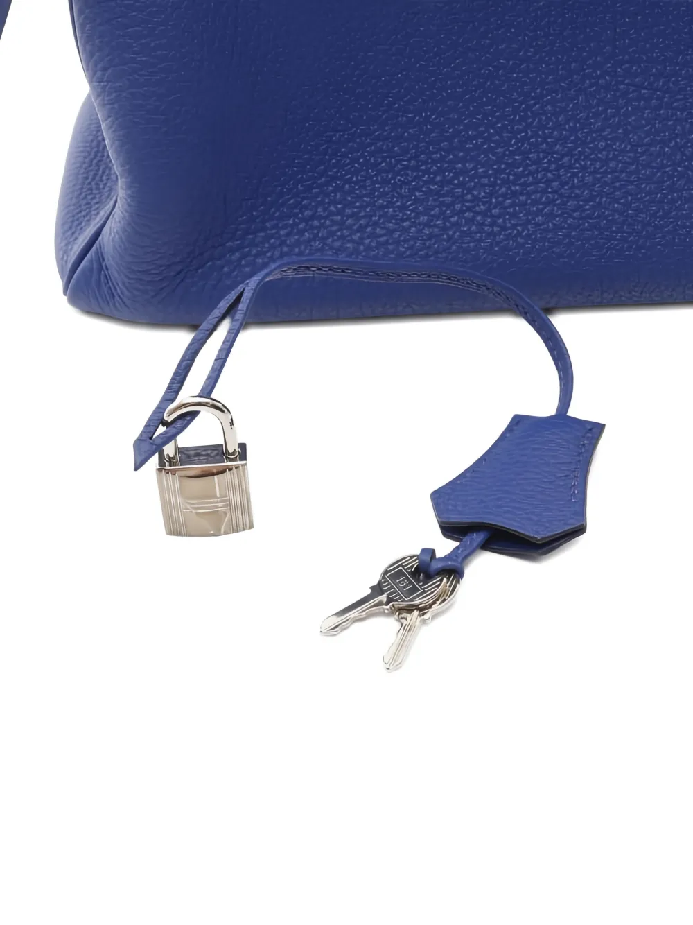 Pre-owned Hermes 2017 Kelly 32 Tote Bag In Blue