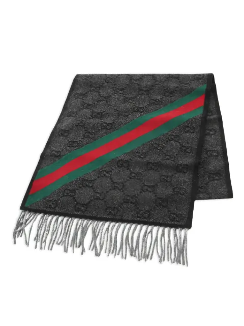 Gucci Pre-Owned 2020s GG pattern fringed scarf