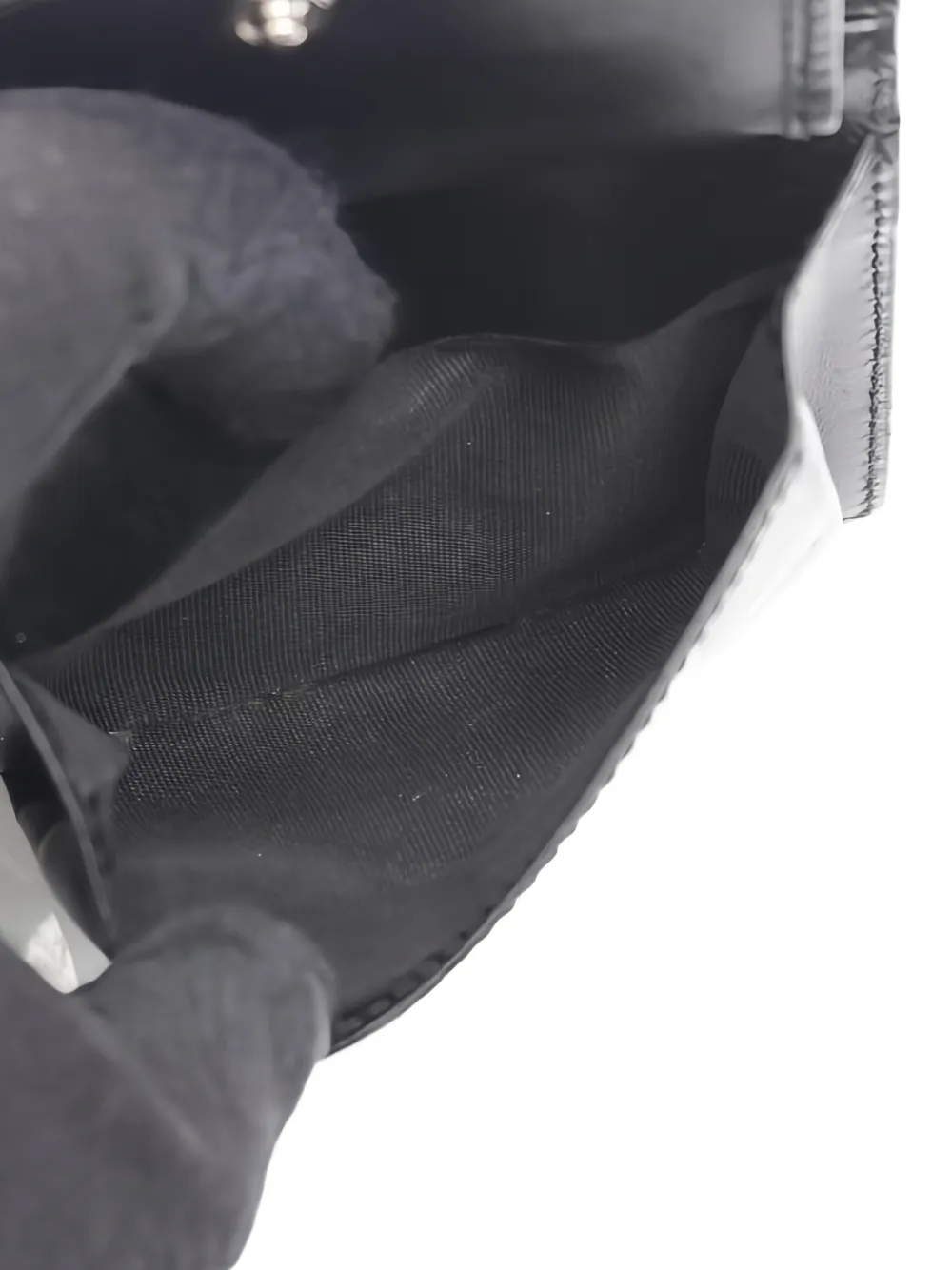 Pre-owned Gucci 2010s Blade Bi-fold Leather Wallet In Black