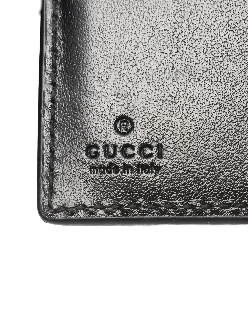 Pre-owned Gucci 2010s Blade Bi-fold Leather Wallet In Black