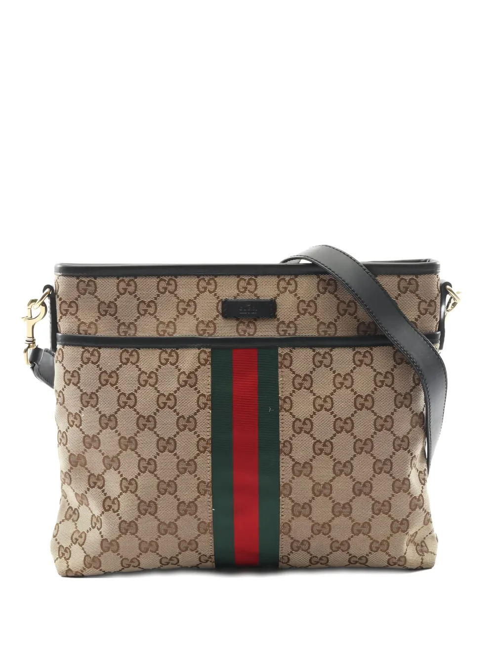 Pre-owned Gucci 2010s Sherry Line Canvas Shoulder Bag In Neutral