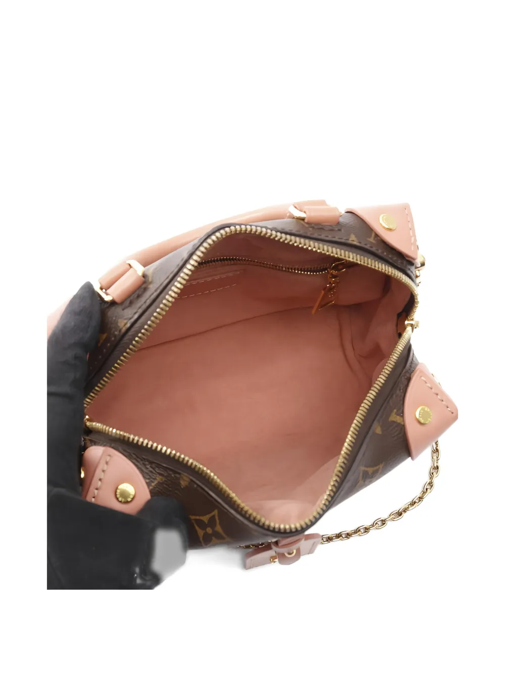 Pre-owned Louis Vuitton Petite Malle Souple Monogram Pattern Handbag In Brown