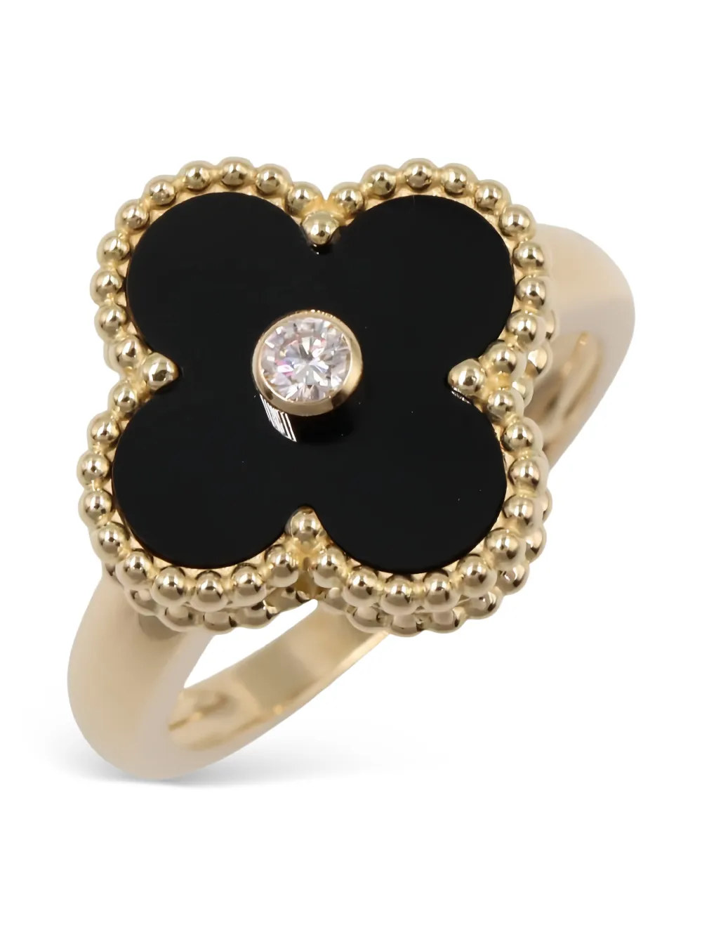 Van Cleef & Arpels Pre-Owned anillo Alhambra en oro amarillo de 18kt con diamante y ónix | Image 2