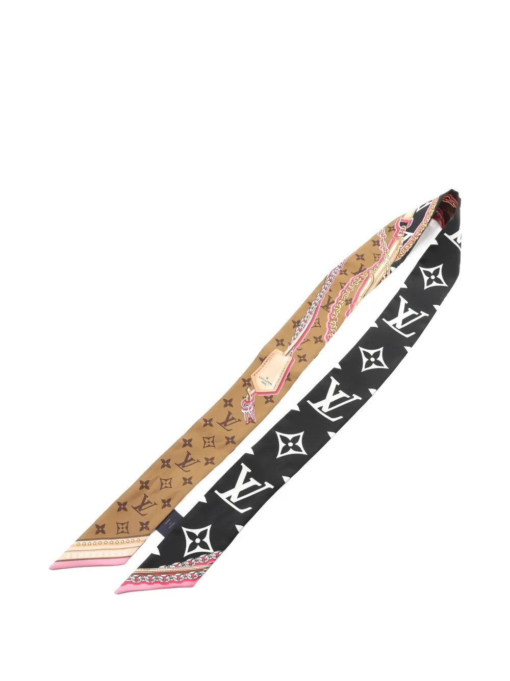 LOUIS VUITTON Pre-owned Monogram-pattern Scarf In Black