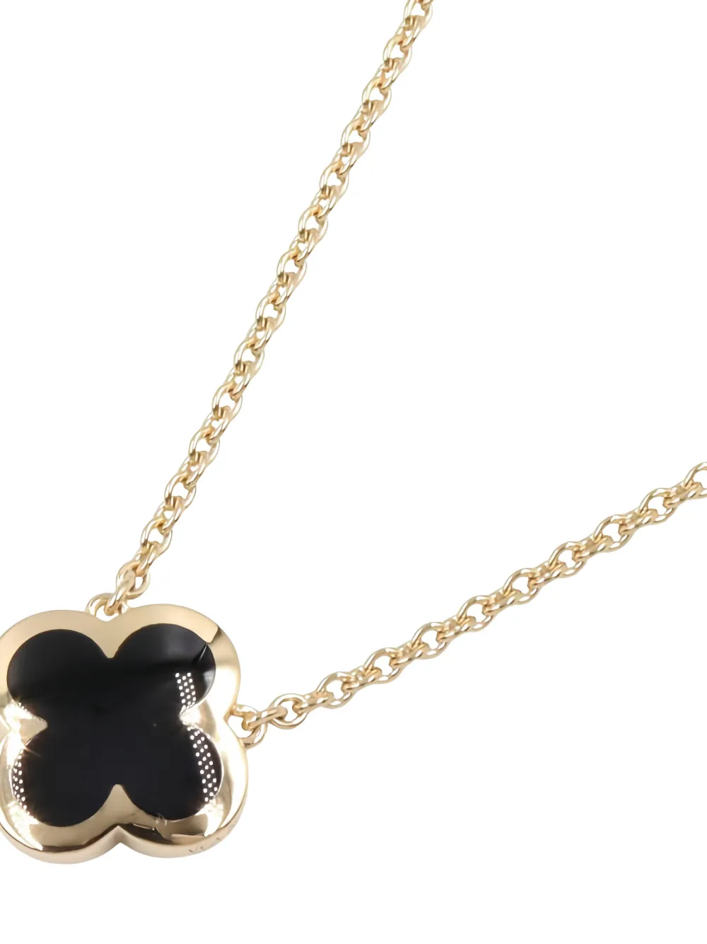 Click to view more detailed imagery on our partner's website Pre-owned Van Cleef & Arpels 2010s Onyx Pure Alhambra Necklace In Gold