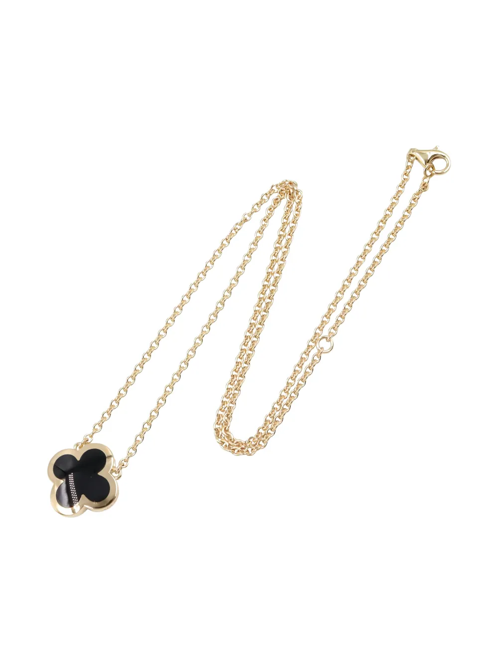 VAN CLEEF & ARPELS Pre-owned 2010s Onyx Pure Alhambra Necklace In Gold